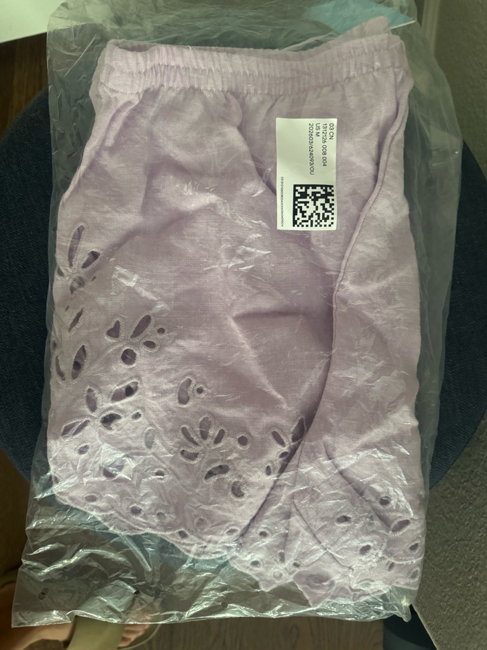 H&M Eyet Light Lavender Eyelet Midi Skirt - Women's — never opened